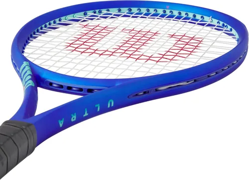 Miniatura 5 de Wilson Ultra 100 V5 - Raquetas de tenis para adultos, ensartadas con Sensation 16 Natural a media tensión de rango