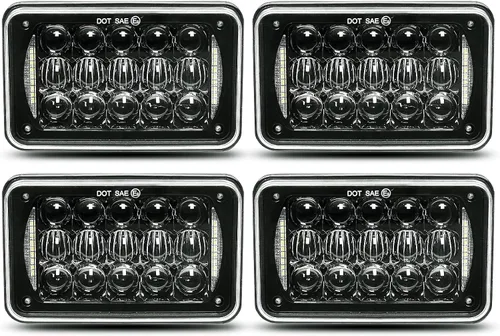 Miniatura 2 de Faros delanteros LED rectangulares de repuesto aprobados por DOT de 60 W, 4 x 6 pulgadas, H4651 H4652 H4656 H4666 H6545 con luz blanca que se