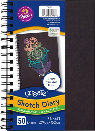Miniatura 3 de Pacon® PAC4776 Art1st® - Diario de bocetos para crear tu propia portada, 9 x 6 pulgadas, natural