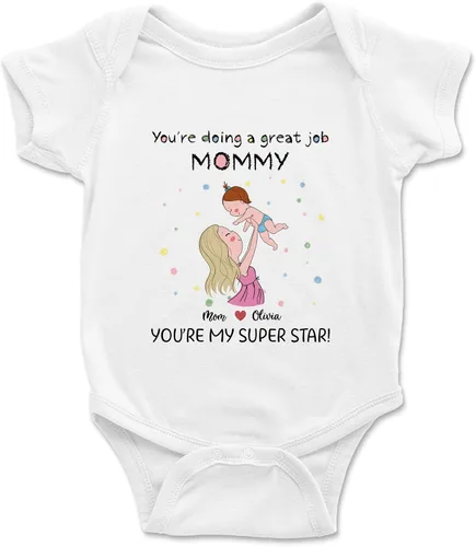 Miniatura 9 de Gossby Mameluco personalizado para bebé – Body personalizado para bebé niño, niña con diseño, nombre – Regalo para recién nacido, nueva mamá – 0-24