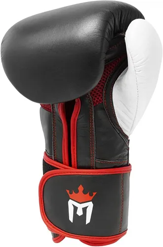 Miniatura 3 de Meister Gel Armor - Guantes de boxeo de entrenamiento de 16 onzas con cuero de grano completo + bolsa de malla con cordón