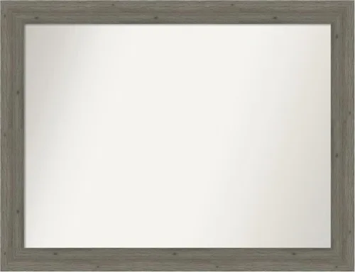 Miniatura 323 de Amanti Art Espejo de pared personalizado no biselado (24.5 x 24.5 pulgadas), marco gris marrón alta, varios tamaños personalizados, espejo de baño