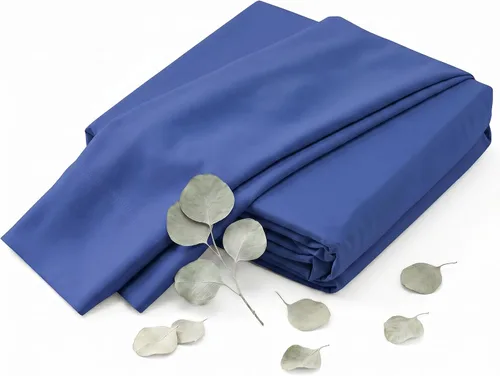 DTY Bedding - Juego de sábanas de 4 piezas, 100% Tencel Lyocell Derivado de Eucalipto, tamaño Queen, índigo