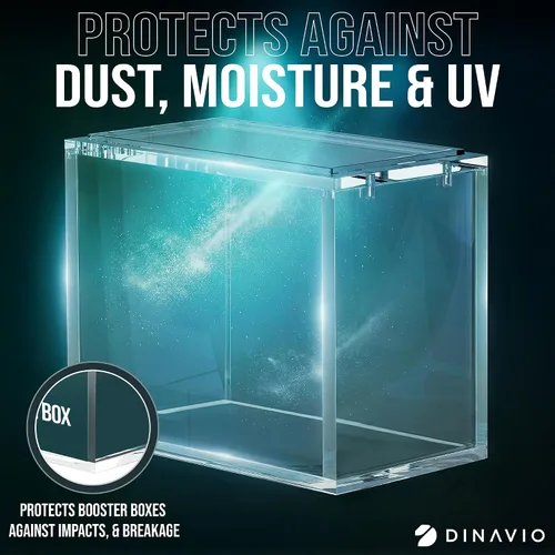 Miniatura 6 de Caja de almacenamiento para cajas de refuerzo PKMN de Dinavio Crafthouse - Acrílico de exhibición apilable de 8mm + 5mm de ultra grosor con imanes