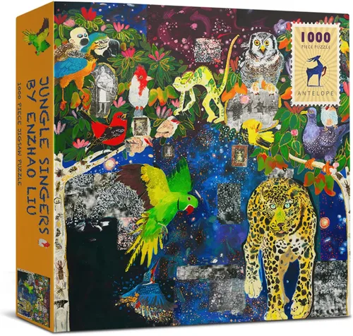 Miniatura 2 de Antelope - Rompecabezas de 1000 piezas para adultos, rompecabezas de cantantes de la selva de 1000 piezas por Enzhao Liu, 16.50 x 33.15 pulgadas