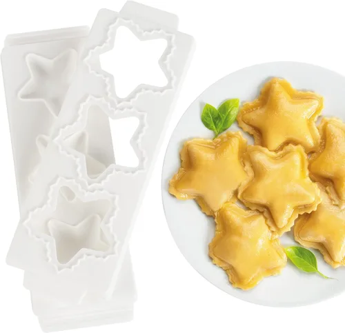 Miniatura 13 de Mini moldes para raviolis de corazón de 2 pulgadas, máquina de pasta rellena casera, bandeja de 2 piezas y prensa para 8 raviolis rellenos, juego
