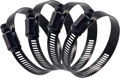 Miniatura 8 de ISPINNER 4 abrazaderas de manguera de engranaje helicoidal de acero inoxidable ajustable de 3 pulgadas con rango de tamaño de 2.047-2.992 in