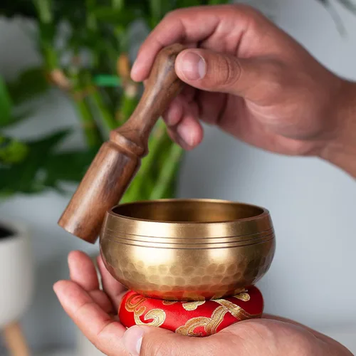 Miniatura 4 de Juego de cuencos tibetanos cantadores - Fácil de tocar para principiantes - Auténtico y elaborado a mano para meditación de atención plena, sonido