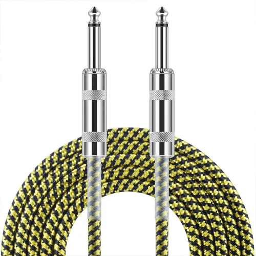 Miniatura 9 de Cable de guitarra de 10 pies, nueva versión 2022, cable de instrumento profesional para guitarra eléctrica, bajo, cable AMP, ángulo recto TS de 1/4