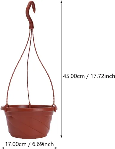 Miniatura 3 de DOITOOL 10 juegos de macetas colgantes de plástico, macetas pequeñas para colgar, macetas de orquídeas, cestas de cadena de 6.7 pulgadas