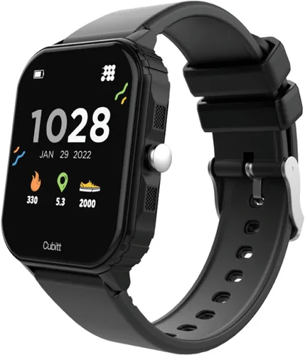 Miniatura 2 de Cubitt Teens - Reloj inteligente con rastreador fitness para adolescentes, con monitor de ritmo cardíaco, presión arterial, oxígeno en sangre, Negro