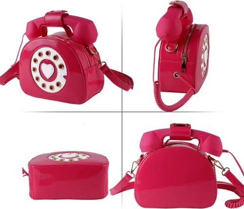 Miniatura 47 de Oweisong Divertido bolso de teléfono para mujer, bolso cruzado de hombro con asa superior para teléfono