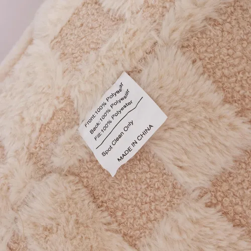 Miniatura 8 de A Nice Night Almohada de lectura de piel sintética, cuadrícula esponjosa a cuadros, almohada de cuña grande para adultos y niños, respaldo con Beige