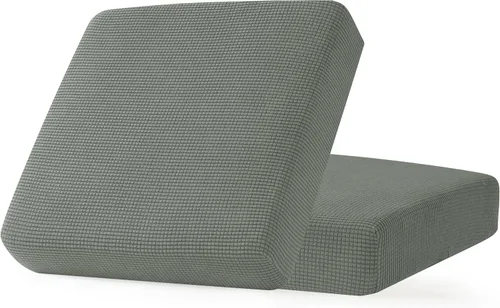 Miniatura 72 de CHUN YI - Funda elástica de cojín para sofá biplaza, funda de asiento de sofá con tela jacquard de elastano (mediana, color marfil blanco)