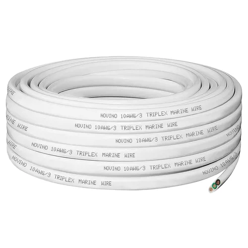 Miniatura 4 de Cable marino de calibre 10 AWG de grado marino calibre 10/3 Triplex de cobre estañado para barcos, cable de cobre libre de oxígeno de calibre 10