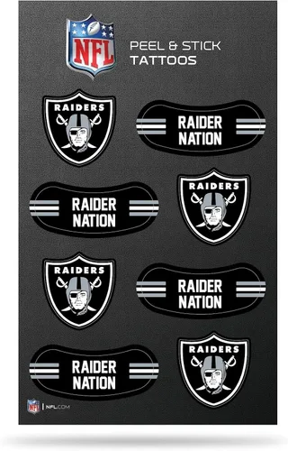 Miniatura 25 de Rico Industries NFL Footbal Peel & Stick Temporary Tattoos - Eye Black - Game Day Approved!