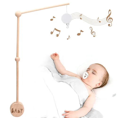 Miniatura 13 de Móvil de bebé para cuna Cuna de bebé, cuna de bebé, luna de estrella móvil para bebés niños y niñas Decoración bohemia para guardería Juego