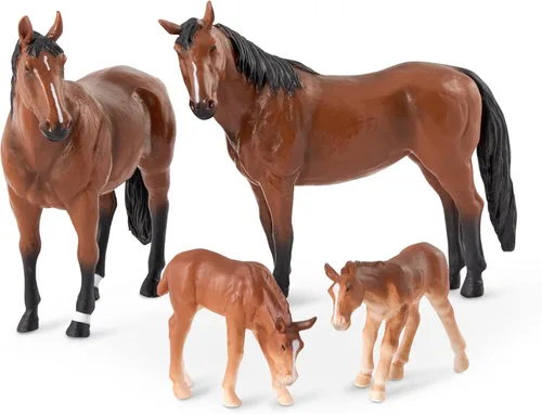 Miniatura 15 de Terra by Battat – 6 piezas de juguetes de caballo de 6 pulgadas – Figuras realistas de mustang – Figuras de animales de plástico – Regalo