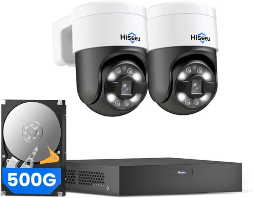 Miniatura 10 de [Inclinación panorámica de 300° 90° + seguimiento humano] Sistema de cámara Hiseeu 4K PoE PTZ, sistema de cámara de seguridad NVR con 6 cámaras