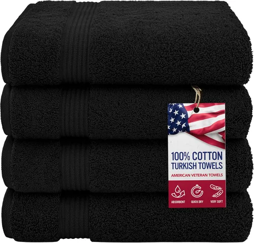 Miniatura 52 de Toalla American Veteran, Juego de Toallas de Mano para Baño de 4, 100% Conjunto de Toallas de Mano Turcas de Algodón, Toallas de Mano Suave