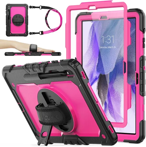 Miniatura 10 de SEYMAC stock Funda para Samsung Galaxy Tab S7 FE / S8 Plus 5G Funda de 12.4 pulgadas con protector de pantalla portalápices