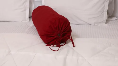 Miniatura 2 de Saffron HANDICRAFTS - Funda de almohada de algodón, con cierre de cuerda, fácil de quitar, lavable, 8 pulgadas de diámetro, 24 pulgadas de largo