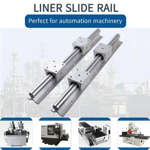 Miniatura 2 de Rieles lineales 2 unidades SBR12-11.811 in y 4 unidades SBR12UU Bloques de rodamientos lineales y rieles para enrutadores CNC de bricolaje Máquina