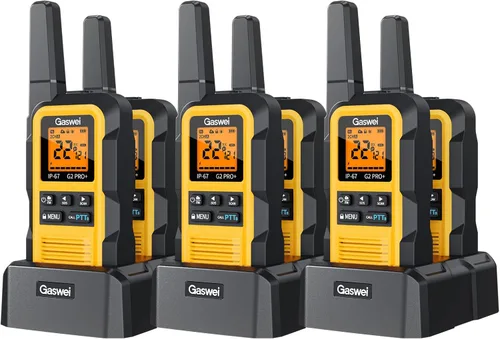 Miniatura 10 de Gaswei G2Pro+ Walkie Talkies de Servicio Pesado IP67 Radios Bidireccionales Impermeables con Alerta Meteorológica NOAA y Flotante 2 Vatios