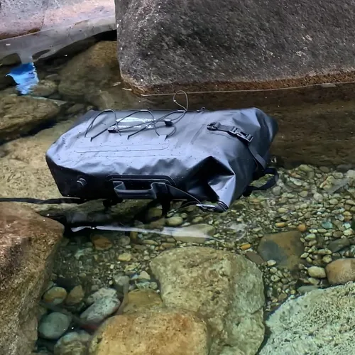 Miniatura 3 de Mochila impermeable para hombres y mujeres – Mochila flotante enrollable para kayak, rafting, canotaje, playa (negro)