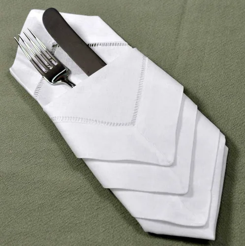 Miniatura 3 de Bumblebee Linens Servilletas de cena con dobladillo de mezcla de algodón de lino blanco - Juego de 4 servilletas de tela con dobladillo de escalera