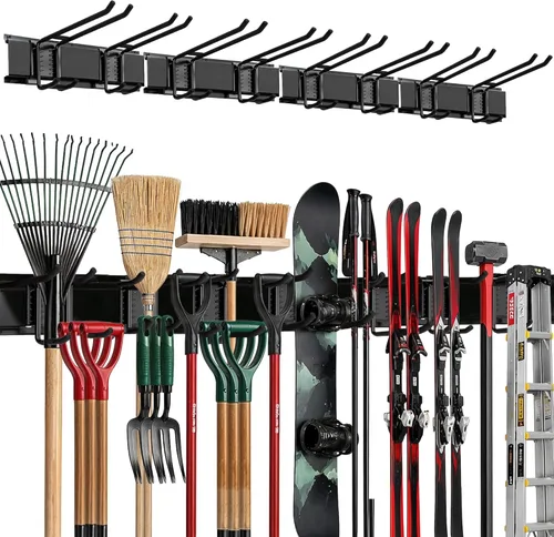 Miniatura 11 de Sistema de Almacenamiento de Pared de Garaje Resistente TIDYME Estantería Organizadora de Herramientas Montada en Pared con Estanterías Kit