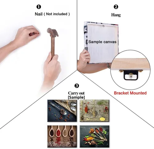Miniatura 5 de SZ - Lienzo decorativo para pared en cascada para sala de estar, 5 piezas de impresiones de estanque relajante en bosque tropical