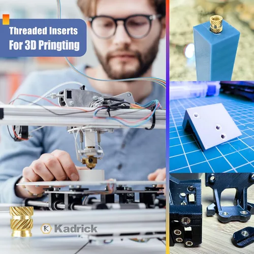 Miniatura 7 de 300 piezas de inserciones roscadas M2 M2.5 para plástico con puntas de ajuste térmico, kit de inserciones de ajuste térmico M2 y M2.5, inserciones