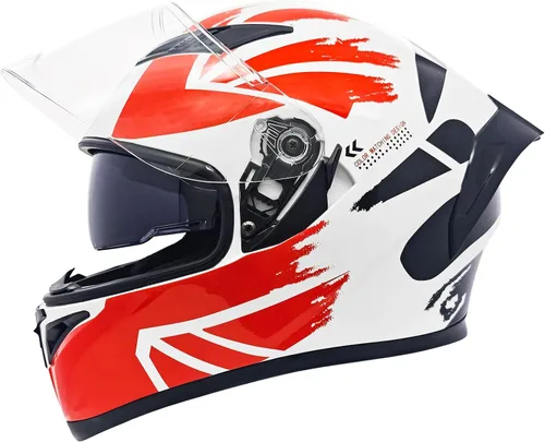 Miniatura 8 de Casco de motocicleta de cara completa para adultos, casco de motocicleta de doble visión, scooter para hombres y mujeres, aprobado por DOT