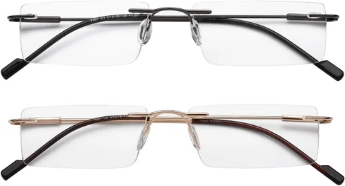 Miniatura 2 de Success Eyewear Reading Glasses 2 Pair Rimless Ultra Lightweight Readers for Men and Women