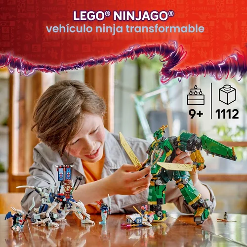 Miniatura 2 de LEGO NINJAGO Lloyd's Jet Mech Juguete de Construcción - Kit de construcción de modelos para niños y niñas, a partir de 9 años, juego transformador