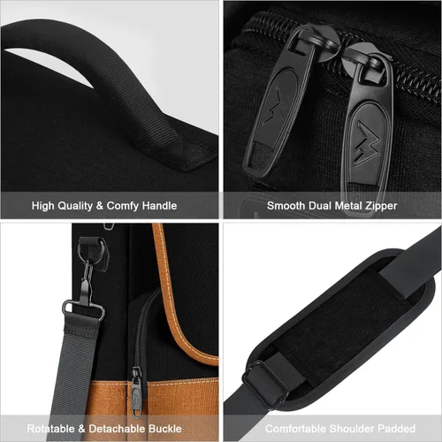 Miniatura 21 de MATEIN Bolsa tipo mensajero para hombres, mochila escolar para adolescentes, ligera de 17.3 pulgadas, maletín para laptop grande, bolsa cruzada
