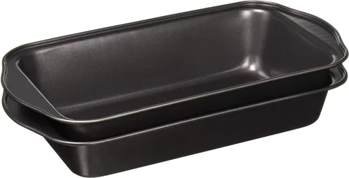 Miniatura 7 de Evelots Pan de carne que drena grasa, antiadherente, para cocinar, hornear, más sabor, juego de 2 piezas