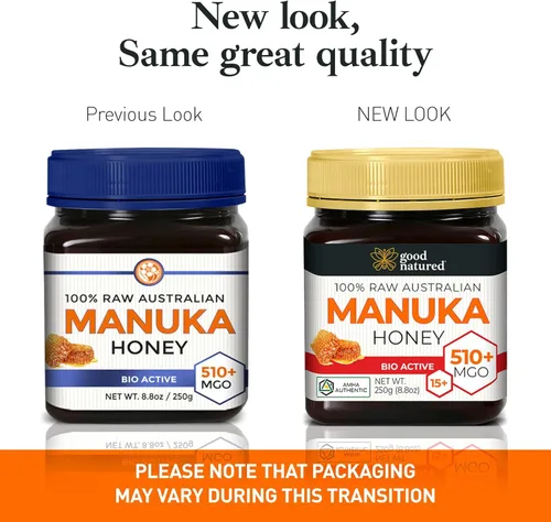 Miniatura 3 de Miel de Manuka Good Natured (MGO 510+) - Miel Cruda de Alta Calidad de Manuka de Grado Médico, No Transgénica, Probada en Laboratorio y Certificada