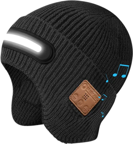 Miniatura 10 de Bluetooth Beanie with Light, HD Stereo Sound and Built-in Super Bright LED, Cool Gadgets Unique Tech Gifts for Men