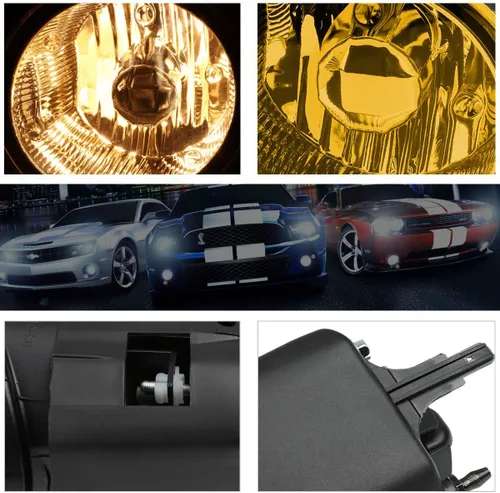 Miniatura 4 de PM PERFORMOTOR Lente ámbar parachoques delantero conducción luz antiniebla/lámpara+interruptor compatible con Frontier/Sentra 01-04