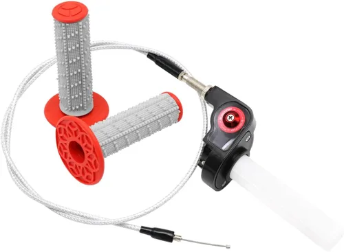 Miniatura 9 de Kit de empuñaduras de acelerador giratorio de 7/8 pulgadas y 0.866 in para CRF KLX TTR 110 125 150 200 250 cc Dirt Pit Bike Dorado