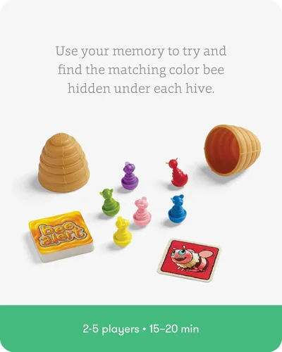 Miniatura 3 de SimplyFun Bee Alert - Un juego de emparejar para niños que pone a prueba tu memoria y paciencia mientras aprendes a tomar turnos - Juego educativo
