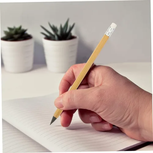 Miniatura 4 de Operitacx Juego de lápices de bambú eterno, lápiz de escritura sin tinta para dibujo, boceto, pintura, no requiere afilado