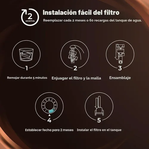 Miniatura 6 de Paquete de 6 filtros de agua premium para repuesto Breville BWF100 con resina de intercambio iónico