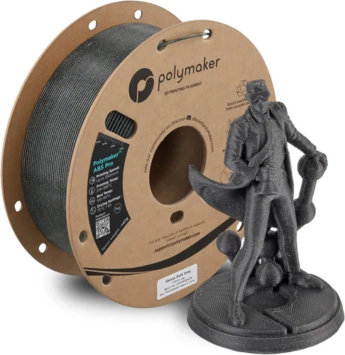 Miniatura 28 de Polymaker Filamento ABS Pro para impresora 3D de 0.069 pulgadas, color negro, ABS de grado de ingeniería de 2.2 lbs con alta resistencia al calor