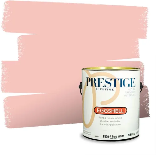 Miniatura 257 de Prestige Paints Pintura exterior e imprimación en uno, 1 galón, plano, coincidencia comparable de Valspar* Amber Rose*