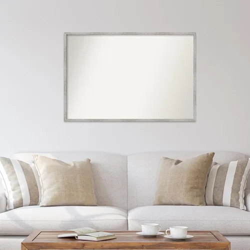Miniatura 983 de Amanti Art Espejo de baño blanco para sobre el fregadero, 32 x 45 pulgadas, espejo de tocador rectangular blanco esbelto, marco de madera moderno