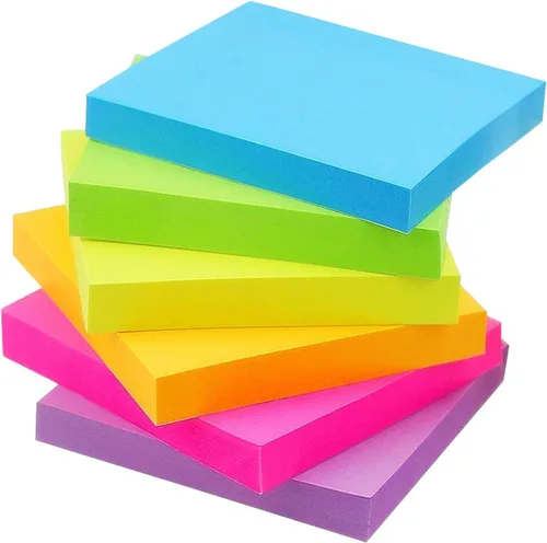 Miniatura 7 de Early Buy Notas adhesivas 6 colores brillantes, 12 blocs de notas autoadhesivas de 3 x 3 pulgadas, 100 hojas/bloc