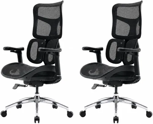 Miniatura 14 de SIHOO Doro S100 Ergonomic Office Chair - Dual Dynamic Lumbar Support, 4D Coordinated Armrests, 5-Level Adjustable Backrest, Recline Angle 135-degree